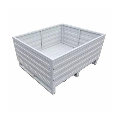 China Best Selling Non-slip Industrial Warehouse Materials Storage Stackable Container Can Stack Steel Pallet Box for sale