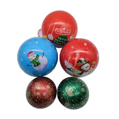 China Recyclable Ball Tin Box Christmas Tin Box Packaging For Small Gift Metal Box for sale