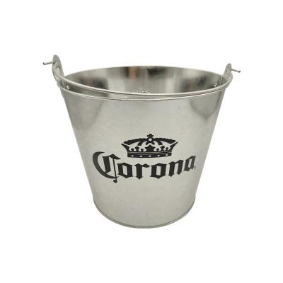 China Sustainable 5L Vintage Galvanized Iron Beer Ice Bucket for sale