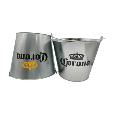 China 5L Sustainable Frosted Metal Ice Bucket Metal Ice Bucket Outdoor Bar Items for sale