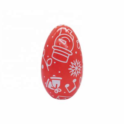 China Custom Printing Food Grade Egg Shape Tin Box Fancy Candy Tin for sale