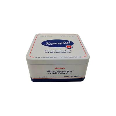 China Medicine Square Band Aid Tin Box First Aid Kit Tin Box for sale