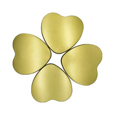 China Recyclable Empty Gift Boxes Metal Heart Shaped Gold Color Heart Shaped Gift Box Tinplate for sale