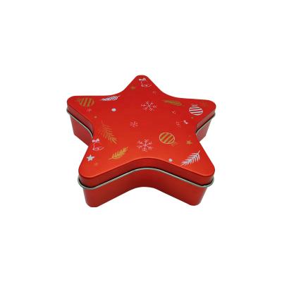 China Recyclable Custom Toys Christmas Easter Birthday Star Shape Cookie Candy Cosmetic Gift Tin Box for sale