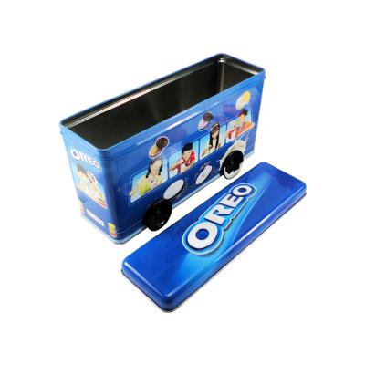 China Hotsale Metal Box Bus Shaped Custom Printed Food Box Chocolate Tin Box Package for sale