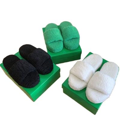 China Cushioning Factory Direct Wholesale women slipper fashion fur slippers designer slippers for sale