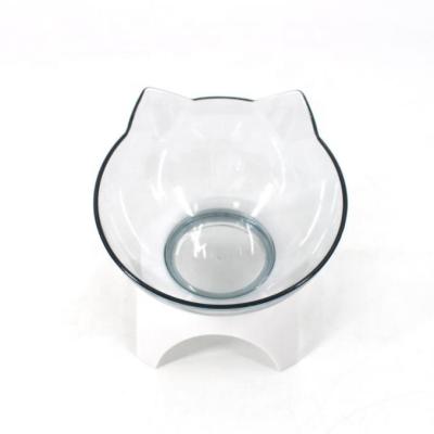 China New Simple Single Dog Bowl Plastic Stocked Cat Neck Pet Bowl Cheap Cat Ear Bowl for sale