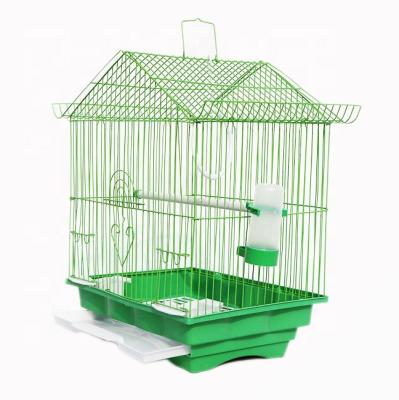 China Elegant Birdcage Parrot Skin Tiger Birdcage Pearl Peony Bird Acacia Parrot Iron Breathable Outdoor Breeding Small Cage Birdcage for sale