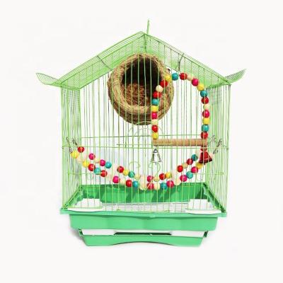 China Breathable Metal Bird Toys Hanging Cage For Birds for sale