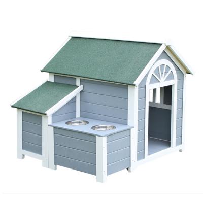 China Eco-friendly Outdoor Solid Wood Wooden Pet House Dog Kennel Customized Garden Style Multifunctional Pet Kennels for sale