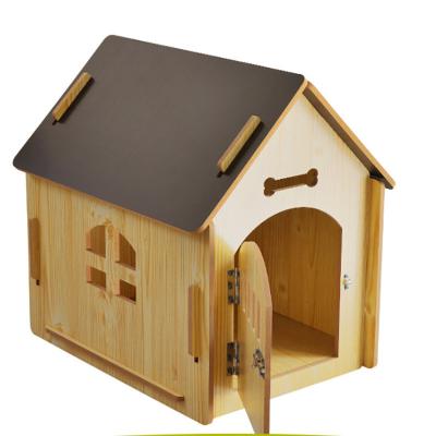 China Outdoor Wooden Pet House Factory Outlet Wooden Ventilated Portable Dog Cage Pet House for sale