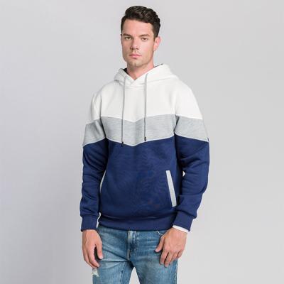 China OEM Factory Wholesale Anti Shrink Jogging Tracksuit Sweatshirts Quilting Color Block Plus Size Mens Hoodie for sale