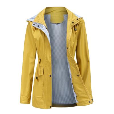 China Yuehui Viable Hat Detachable Anorak Jacket With Solid Color Winter Women Plus Size Jacket Rain Coat for sale