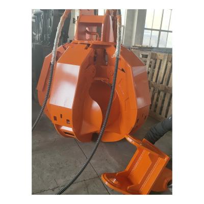 China Good Quality Orange Peel Grab Trusses Factory Manufacture 5 Rotating Orange Peel Grab Bucket for sale