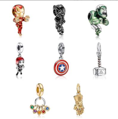 China TRENDY IN New Running Avengers Black Panther 3d Marvel Characters Charms for sale