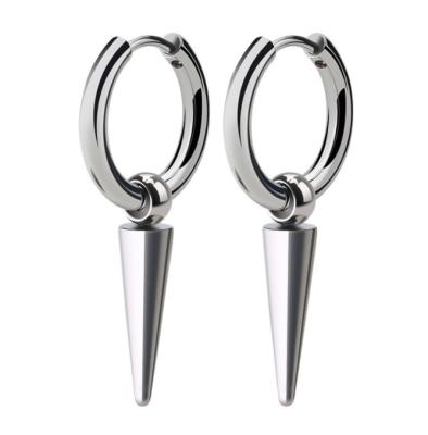 China Fashionable cheap stainless men's long hip hop earrings factory earrings hip hop earrings woman for sale