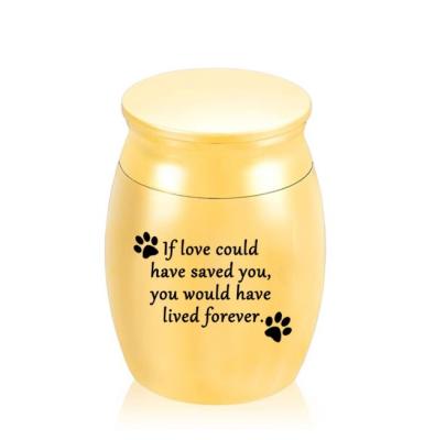 China Hot Stored Amazon Keepsake Pet Ashes Box Stainless Steel Mini Urns For Pet Ashes for sale