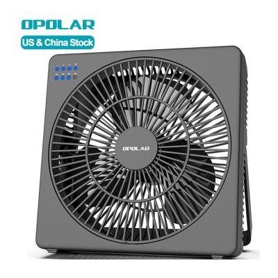 China Hotel OPOLAR 8 Inch Mini Desk Fan Low Noise with Timer Portable USB Powered Electric Fan Air Cooling Stand Small Table Fans for sale