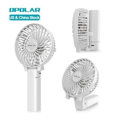 China OPOLAR 2200mAh Outdoor Rechargeable Handheld Fan with Clip Mini Fan Electric Air Cooling Portable Wireless Foldable Handheld Fan for sale