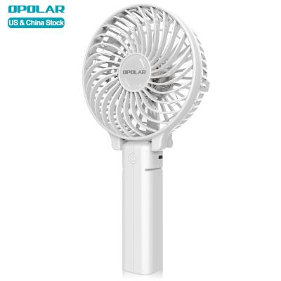 China OPOLAR 2200mAh Outdoor Rechargeable Handheld Battery Fan Portable Handy Fan Mini Foldable Air Cooling Fan for sale