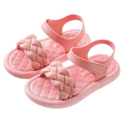 China Hot Selling Massage 2020 Cute Summer Girls PVC Jelly Sandal Shoes Comfortable Open-toe Sandals Girl Wave Point Kids School Sandals for sale