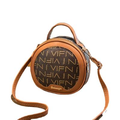 China 2021 new fashion fashion letter printed small round bag for sale