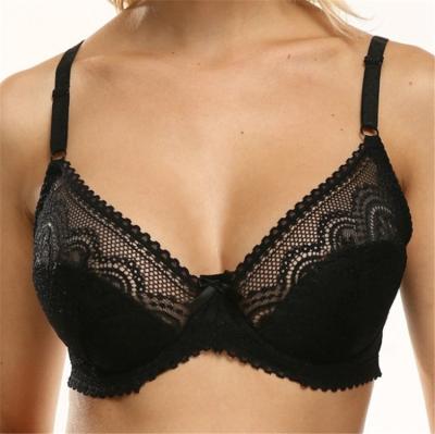 China New European and American QUICK DRY ultra-thin wire lace underwear adjustment crossover bra for sale