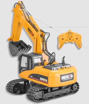 China RC Hobby Huina 1350 Fifteen-Channel Alloy Excavator Truck Remote Control Toy for sale