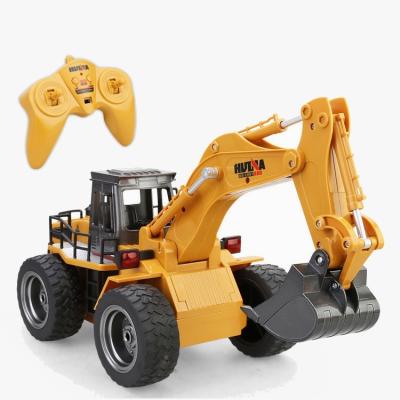 China Huina eco-friendly material 1530 1/18 6 way alloy rc excavator truck simulated radio remote control toy for sale