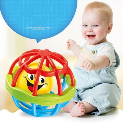 China Large Soft Silicone Baby Soft Toy Fitness Ball Multiple Use Toy Ball Football Crawling Handball For Toys for sale