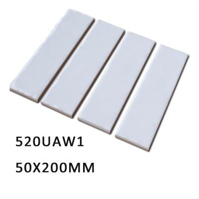 China Modern 50x200mm/2x8 Inches Black And White Ceramic Subway/Metro Wall Tile Glazed Outdoor Tile For Hotel Decoration for sale