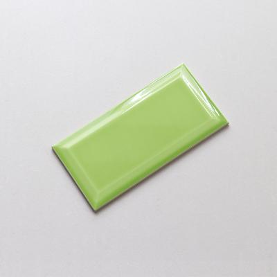 China 4*8 Inch 100*200mm Modern Apple Green Ceramic Wall Tile For Kitchen Backsplashes for sale