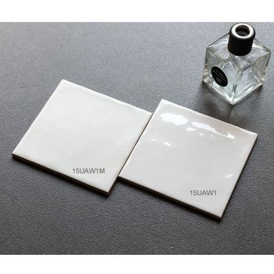 China Interior Design 150x150MM Modern Living Rooms Ceramic White Glazed Matt Tile for sale