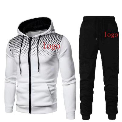 China Custom Sports Suit Men's Fashion Anti-Wrinkle Logo Sport Tracksuit Zippers Hoodie Set Tracksuit For With Pants Male Hoodies Sets for sale