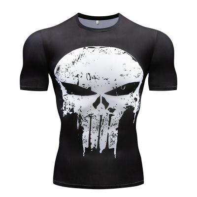 China Anti-Wrinkle Men's Gym Wear Anime T-shirt Custom Casual Fitness Sports Customized T-shirt In OEM/ODM Service Plus Size Men's T-shirt cut for sale