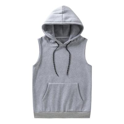 China Free Shipping Wholesale QUICK DRY Custom Design Or Workout Gym Blank Sleeveless Hoodie For Men for sale