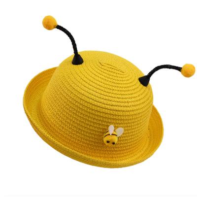 China 2021New Character Kids Straw Brim Felt Hat Wholesale Cheap Straw Hat Straw Hat Short Straw Hat for sale