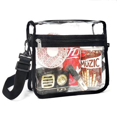 China Fashion Supplier Recyclee Clear Cross - Body PVC Clear Clips Tote Bag For Women Can Be Hang Glasses for sale