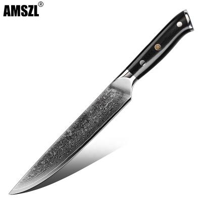 China 67 Layer Damascus Antique Style 8 Inch Kitchen Knife Viable Steel Super Sharp Carving Knife for sale