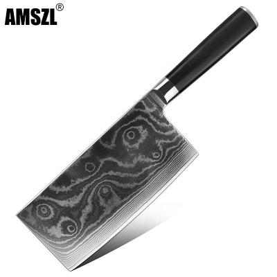 China Sustainable Genuine 67 Layer Damascus High Grade 10Cr15CoMov Steel Cleaver Kitchen Knives for sale