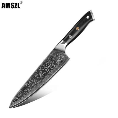 China Durable True Damascus Extremely Sharp 8 Inch Professional Chefs Knives for sale