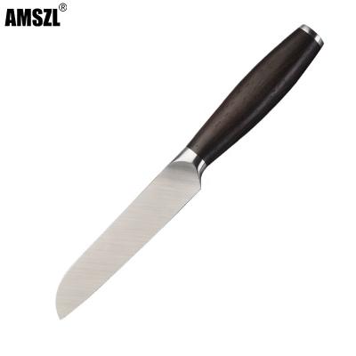 China Sustainable Premium Wood Handle Kitchen Knife 410c Stainless Steel Ultra Sharp Paring Knife for sale