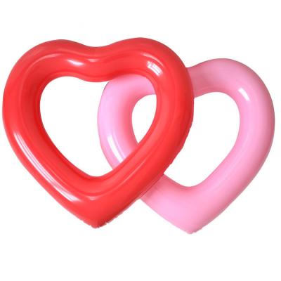 China 0.3mm PVC Hot Selling Gold Heart High Quality Pink Bath Ring Floating Seat Ring for sale