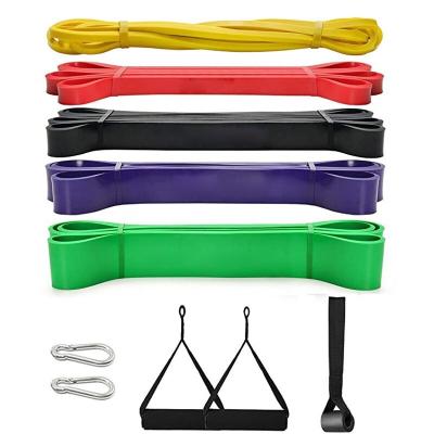 China Sponge Type Fitness Dumbbell Good Quality High Durable Resistance Training Over Door 5 Piece Latex Resistance Band for sale