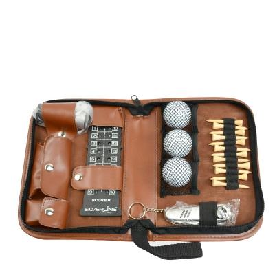 China PU Outdoor Sport Golfer Gift Set Tool PU Bag Golf Training Aids Kit Golf Accessories for sale