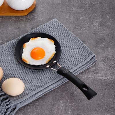 China Frying Pan Refined Iron Small Size Silicone Handle Light Non-Stick Anti-Scalding Viable Use Easy Flat Dish Cooking Pot for sale