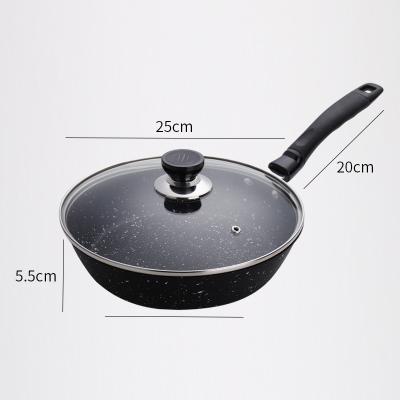 China Pan Medical Frying Kitchenware Wheat Rice Mineral Stone Viable Metal Cover Non-stick Medium Size Silicone Anti-scalding Pots and Pans for sale