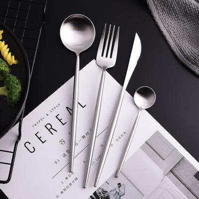 China Viable Portuguese Flatware Cutlery Sets 24 Pcs High Grade Stainless Steel Gold 304 Cutlery Sets For Hotel Restaurant Home Kitchen for sale