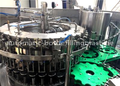 China Carbonated Soda Beverage Glass Bottle Filling Machine / Packaging Equipment for sale