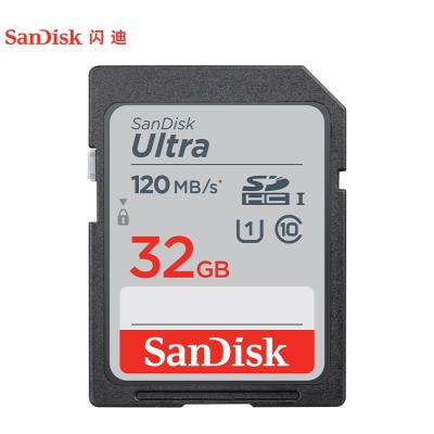 China SanDisk Wholesale Plastic Card Class10 120m/s C10 Ultra SD Memory Card 128gb 16gb 32gb 64gb For Camera for sale